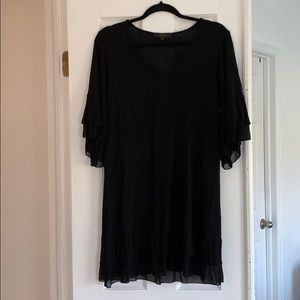 Black mini sweater dress